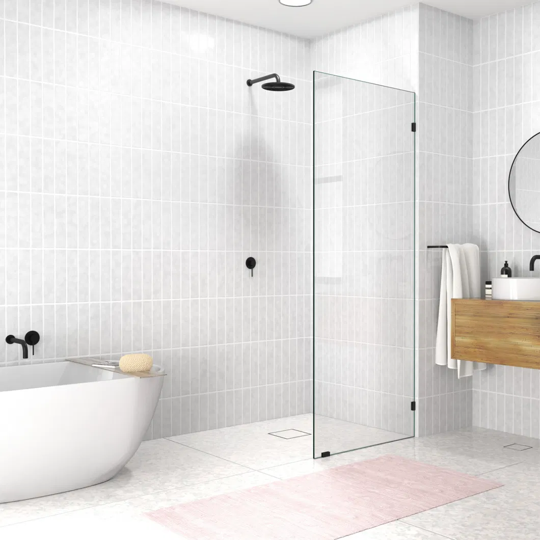 Walk in Shower Door Screen Enclosure Frameless Fixed Panel 800-1200mm