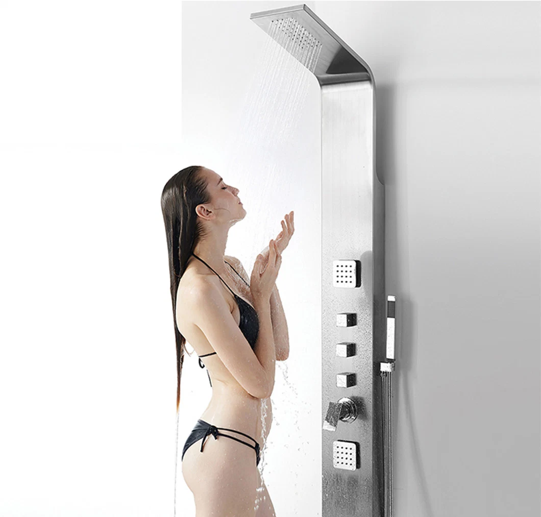 Wall Mounted Black High Quality 304 Stainless Steel Shower Panel