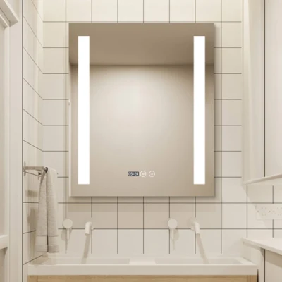 Intelligenter LED-Licht-Badezimmerspiegel-Defogger mit Aluminium-Rückabdeckung