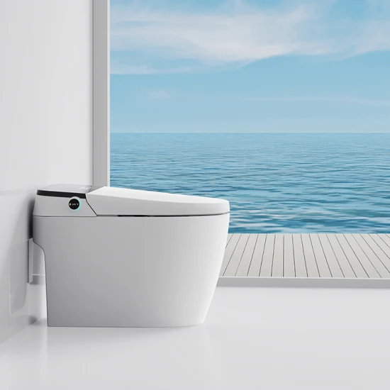 Moderne, intelligente Keramik-Badezimmer-Toilette mit wasserdichter Fernbedienung